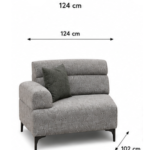 🔹 Armteil links – 124 cm