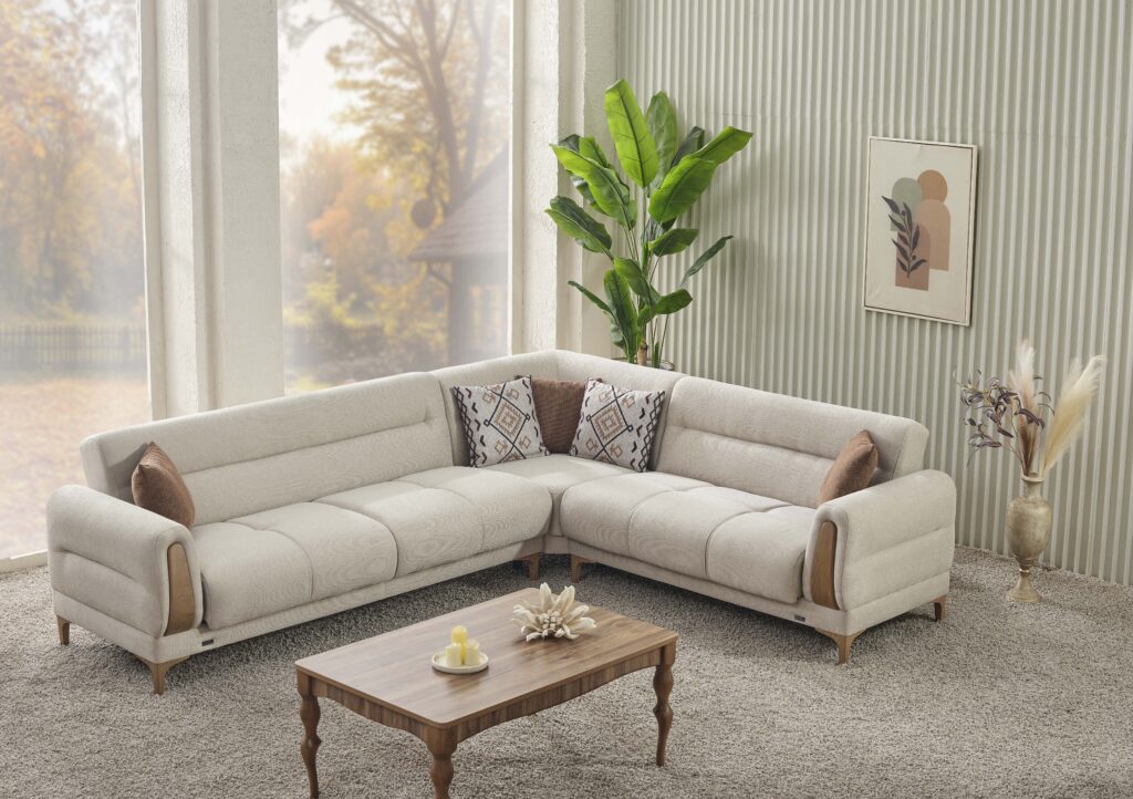 Toledo-Ecksofa Braun
