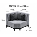 Eckelement – 115 cm x 115 cm